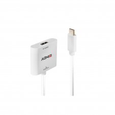 Lindy 43339 adaptador de cable de v?deo 0,1 m USB Tipo C HDMI Blanco
