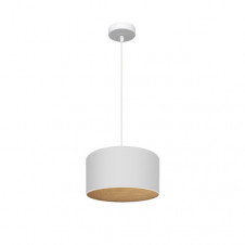 Colgante Tania 1xe27 Blanco/blanco-madera Clara Regx30x30 Cm