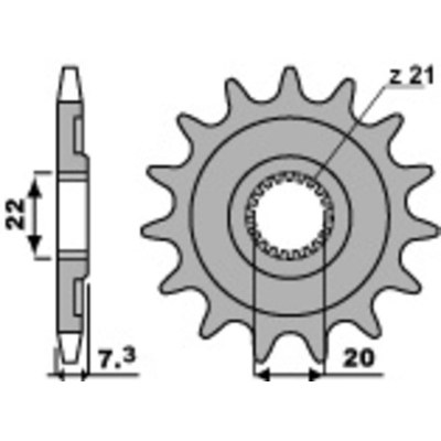 PBR Steel Standard Front Sprocket 2120 - 520 2120.12.18NC