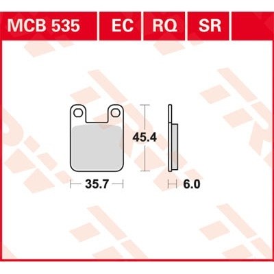 Pastillas de freno cerámicas serie EC TRW MCB535EC