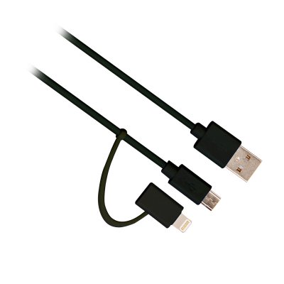 EW9909 cable USB 1 m USB 2.0 USB A Micro-USB B/Lightning Negro