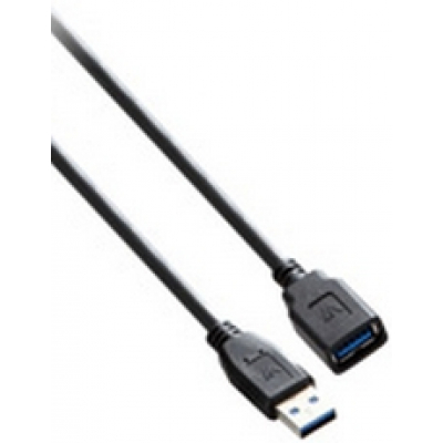 Cable USB negro con conector USB 3.0 A hembra a USB 3.0 A macho 1.8m 6ft