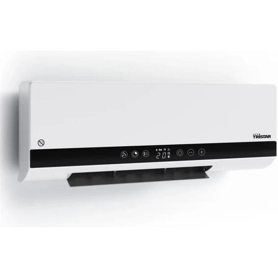 Calefactor cerámico de pared Tristar KA-5216, 2.000 W, 2 niveles, IP-22, mando a distancia, blanco - imagen 2