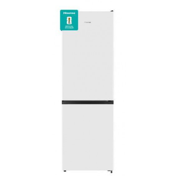 Frigorífico combi Hisense RB390N4AWE1, 186 x 59.5 x 58.9 cm, Total No Frost, clase E, 243 kWh/año, 39 dB, 304 litros, Multi-Air Flow, blanco