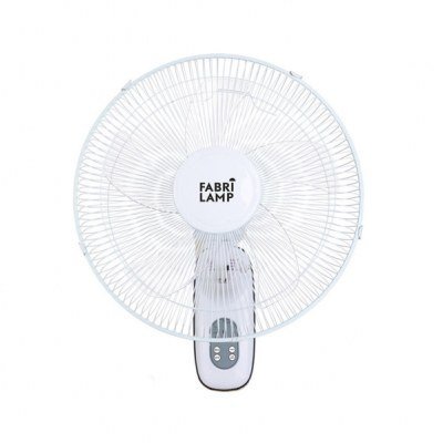 Ventilador pared cuta blanco 3vel. 50w c - remoto oscilante 5 aspas transp. temporizador 53x43x30 cm