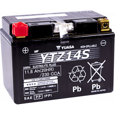 Baterías sin mantenimiento AGM de alto rendimiento YUASA YTZ14S(WC)