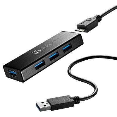 JUH340-N Mini HUB USB 3.0 de 4 puertos - UE/RU