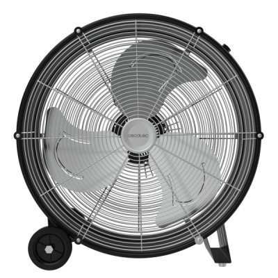 Cecotec ProIndustry 2000 Ventilador Industrial de Suelo con 3 Aspas de Aluminio - 120W - 3 Velocidades - Flujo de Aire 5404.2 m3/h - Facil Transporte con Asas y Ruedas - Rejilla Protectora - Color Neg