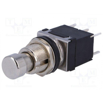 Pulsador Conmutador 2Ctos ON-(ON) 1A 250V Cto.Imp
