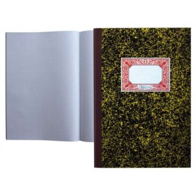 Miquel Rius Cuaderno Cartone Cuadricula 4mm Tamaño Folio Natural 100 Hojas sin Numerar - Cubiertas de Carton Contracolado - Lomo de Tela Engomada Granate