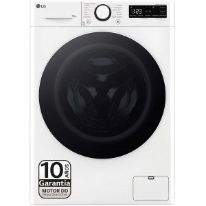 Lavadora LG F4WR6010A0W, 10Kg, 1400rpm, Clase A -10%, 47 kWh por 100 ciclos, 71dB centrifugado, AI Direct Drive, Wifi, Vapor, TurboWash 360º, Inverter, color blanco