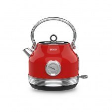 HERVIDOR RETRO SOGO KET-SS-7760 2200W 1,8L ROJO RESIST. OCULT.ROJO