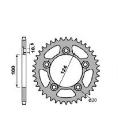 PBR Racing Aluminium Ultra-Light Hard Anodized Rear Sprocket 4444 - 520 4444.37.LD