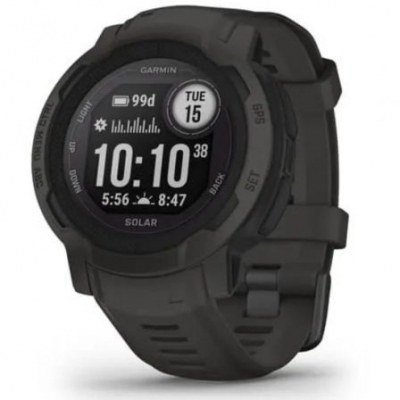 Smartwatch Garmin Instinct 2 Solar/ Notificaciones/ Frecuencia Cardíaca/ GPS/ Negro