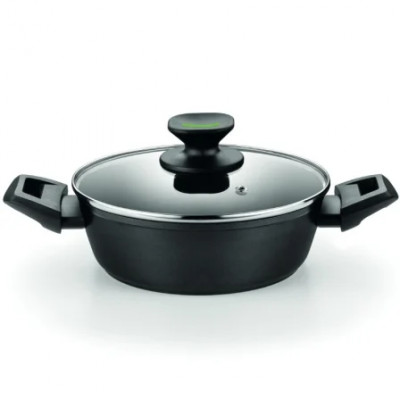 Cacerola Baja Monix Green M480528/ Ø28cm/ Aluminio forjado/ Apta para Inducción