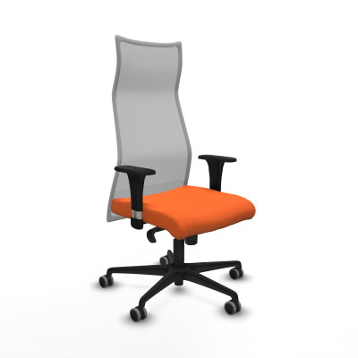Albacete malla XL sincro malla gris bali naranja brazos 1D base nailon ruedas 65mm engomadas