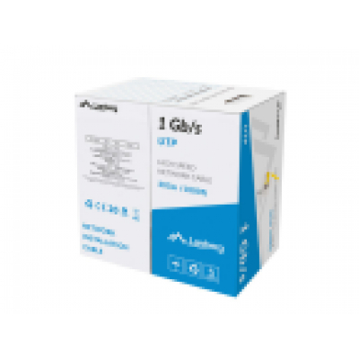 BOBINA CABLE RED LANBERG UTP RJ45 1GB/S SOLIDO CCA AWG23 305M AMARILLO