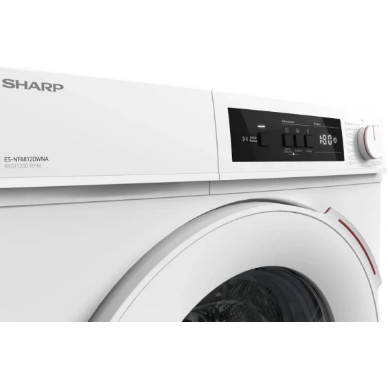 Lavadora Sharp ES-NFA812DWNA, 8 kg, 1200 rpm, clase A, blanca - imagen 4