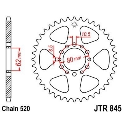 Corona JT 845 de acero con 41 dientes JTR845.41