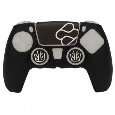 Funda Silicona + Grips FR-TEC Custom Kit Basics para Mando PS5/ Negro