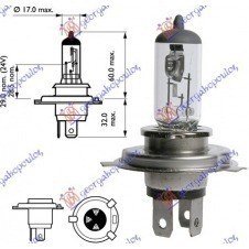 BOMBILLA H4 12V 60/55W