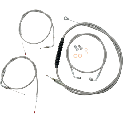 Kit líneas de freno/cables de manillar trenzados inoxidable estándar LA CHOPPERS LA-8210KT-13