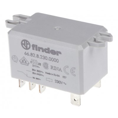 RELE 230Vac 2Ctos Conmutados 30A/250Vac FINDER