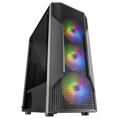 Caja ordenador mars gaming mca negro atx 1 x usb 3.0 2 x usb 2.0 3 x 120mm frgb