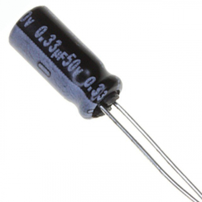 Condensador Electrolitico RADIAL 0,33uF 50Vdc 105ºC
