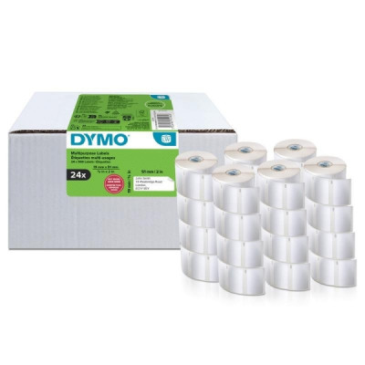 Dymo LabelWriter 11355 Multipack Etiquetas Originales Multiusos Autoadhesivas - 19x51mm - 24 Rollos de 500 Unidades - S0722550