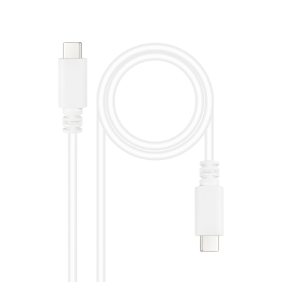 Nanocable CABLE USB 2.0 3A TIPO USB-C/M-USB-C/M BLANCO 1.5 M