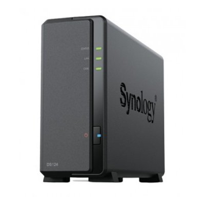NAS SYNOLOGY DS124 1 BAHIA ETHERNET RTD1619B NEGRO