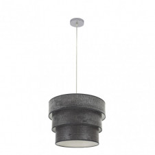 Colgante Triple Smile 1xe27 Cromo/Madera Negra Regx40x40 Cm