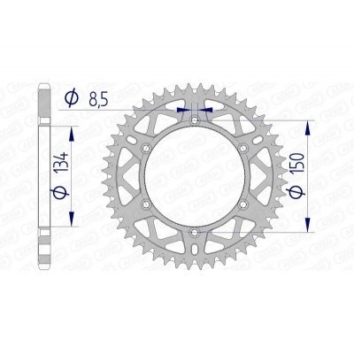 Corona AFAM aluminio ultraligera autolimpiable 17206 - Paso 520 17206+51