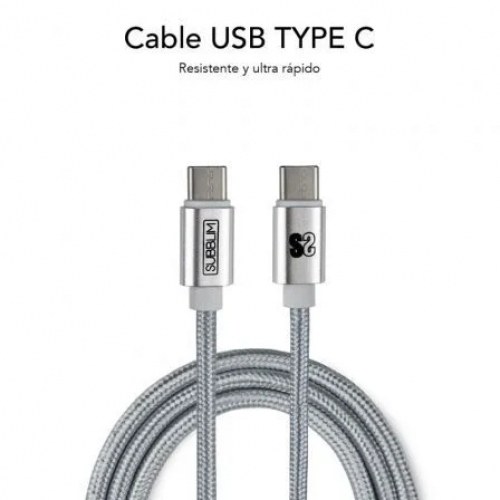 Cargador de Pared Subblim SUB-CHG-3WPD01/ USB + Cable USB Tipo-C/ 2.4A/ Blanco