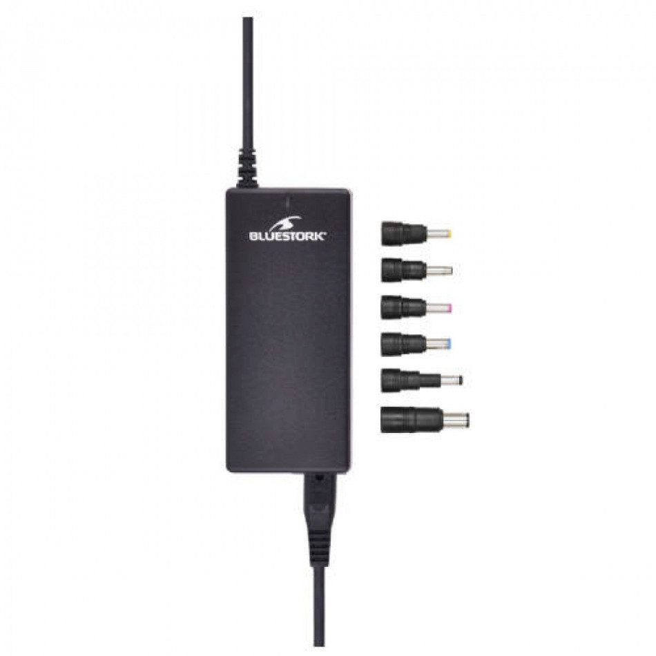 BLUESTORK / CABLE DE ALIMENTACIÓN 90W PARA HP / 6 SALIDAS INCLUIDAS / PW-NB-90-HP