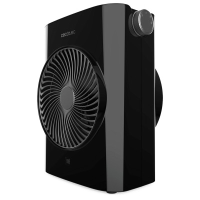 Cecotec ReadyWarm 2070 Max Force Calefactor Electrico - 2000W - 3 Modos - Termostato - Uso en Estancias de 20m2 - Funcion Silenciosa - Sistema de Seguridad Autoapagado - Color Negro