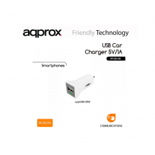 CARGADOR APPROX COCHE 1 PUERTO USB BLANCO APPUSBCARW