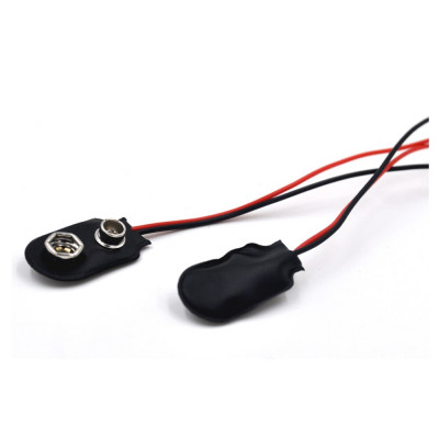 Conexion Clip Pila 9V 6LR61, 6F22, cable 150mm