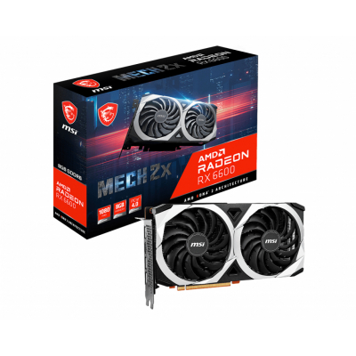 MECH RX 6600 2X 8G tarjeta gráfica AMD Radeon RX 6600 8 GB GDDR6