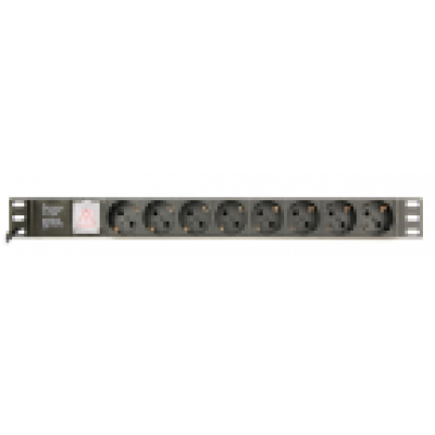 REGLETA PDU GEMBIRD 8 SCHUKO 1U 10A ENCHU C14 CABLE DE 3 M