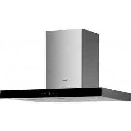 Campana decorativa de pared box Cata LEGEND 9000 XGBK, t-invertida, 90 cm, 639 m3/h, clase A++, 9 velocidades, 65dB, acero inox y negro