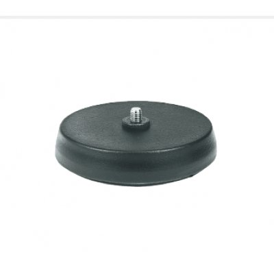 BOSCH LBC1227/01 SOPORTE DE SOBREMESA PARA MICRÓFONO, NEGRO MATE, BASE DE HIERRO FUNDIDO PESADA Y REDONDA, 130 MM (5,12 IN) DE DIÁMETRO CON GOMA AMORTIGUADORA EN LA PARTE INFERIOR, CON PERNO WHITWORTH