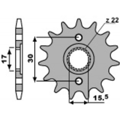 PBR Steel Standard Front Sprocket 332M - 428 332M.14.18NC