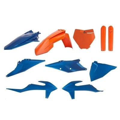 POLISPORT Metal FLow Plastic Kit Blue/Orange - Beta KTM 91053