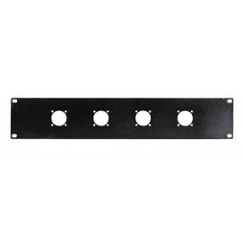 Panel para rack 19 pulgadas 2 U para instalar 4 zócalos conectores altavoz Fonestar FRP-32SPK
