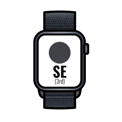 Apple Watch SE 3rd/ Gps/ 40mm/ Caja de Aluminio Medianoche/ Correa Deportiva Loop Medianoche