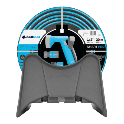 Kit manguera de jardín smart pro 20 m (1/2 12.5 mm) + colgador mural