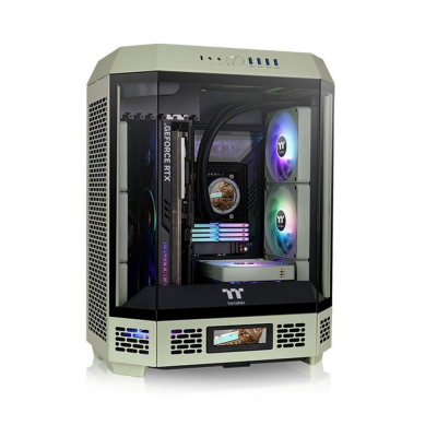Caja ordenador gaming thermaltake the tower t300 matx cristal templado verde