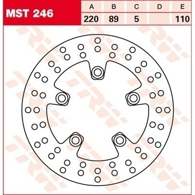 Disco de freno fijo redondo 220-250 mm TRW MST246